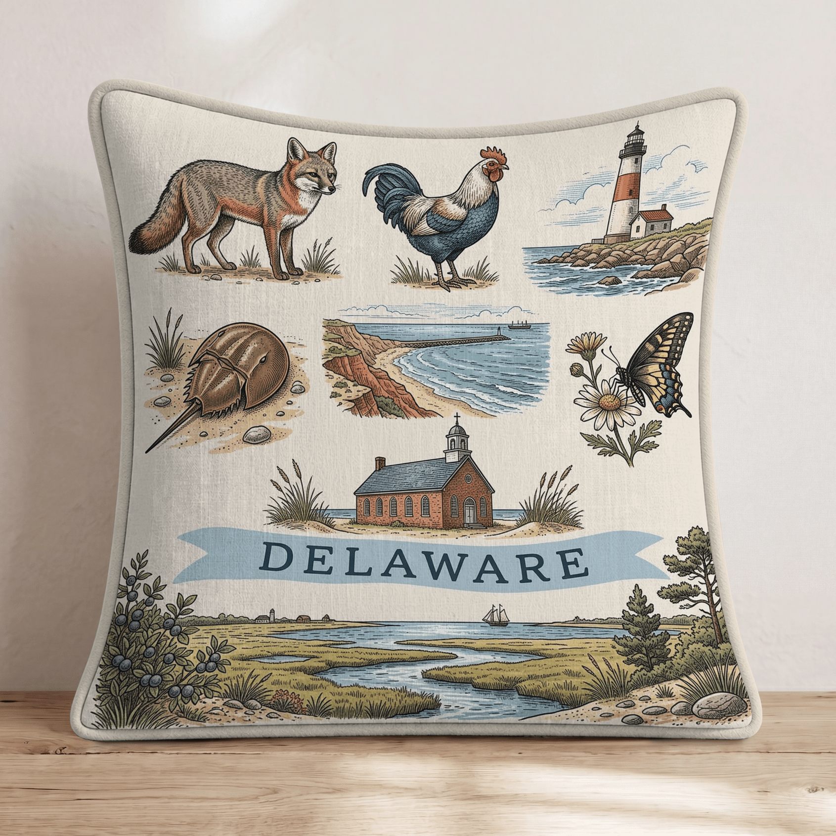 Delaware Gallery Throw Pillow - Hillcroft Home