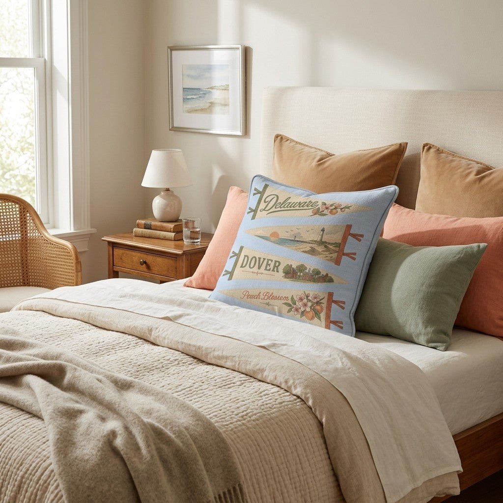 Deleware Pennant Throw Pillow - Hillcroft Home