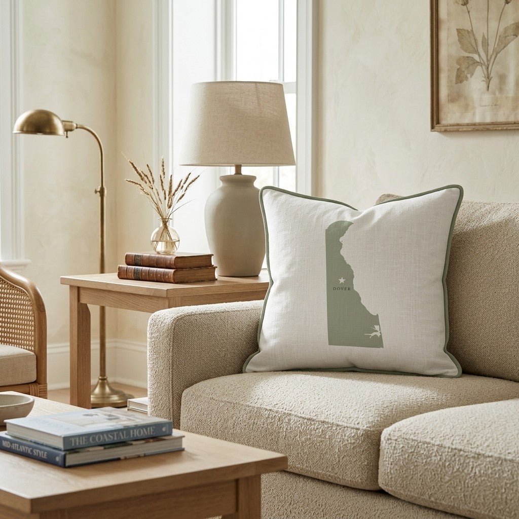 Deleware State Capital Throw Pillow - Hillcroft Home