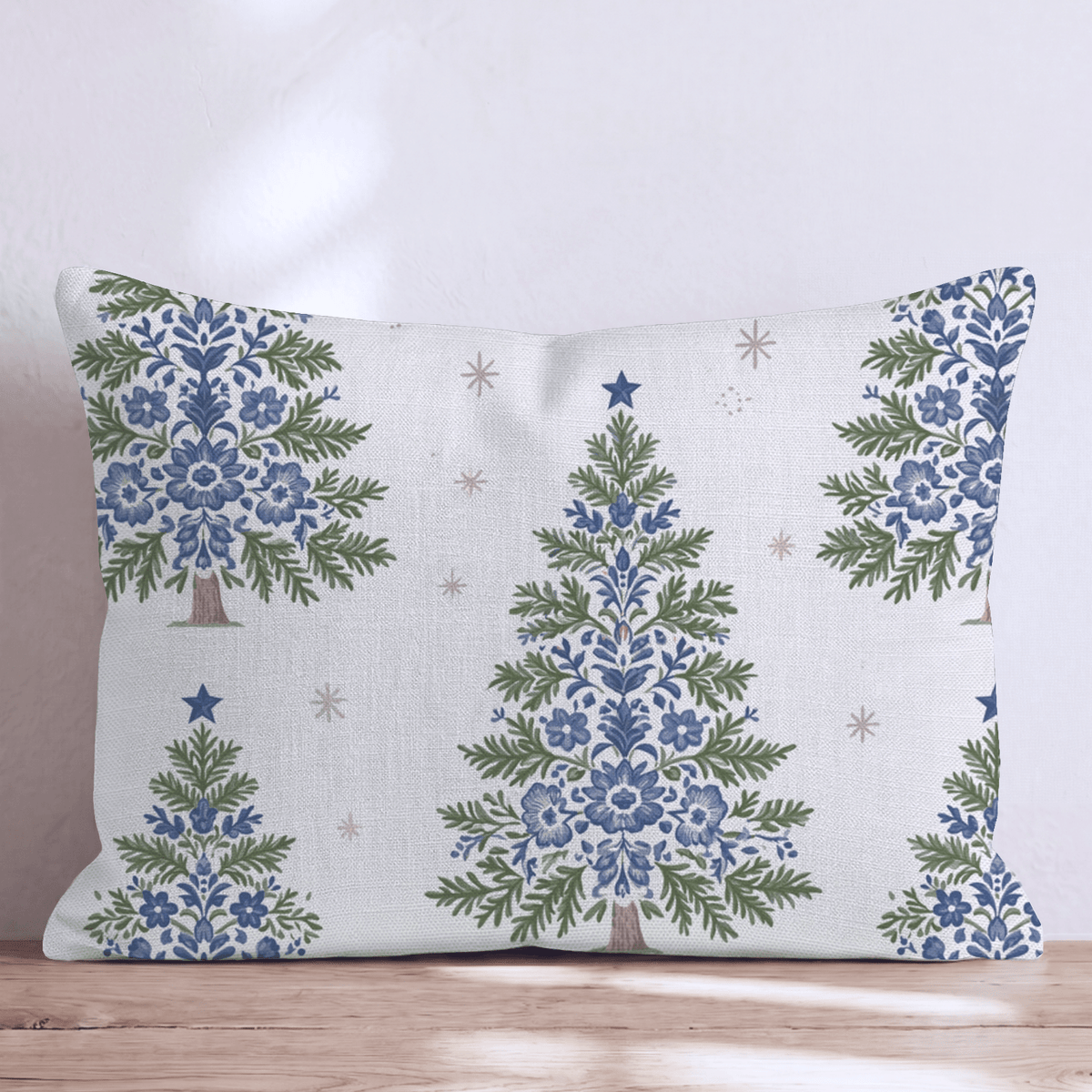 Delft Fir Throw Pillow throw pillow - Hillcroft Home