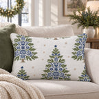 Delft Fir Throw Pillow throw pillow - Hillcroft Home