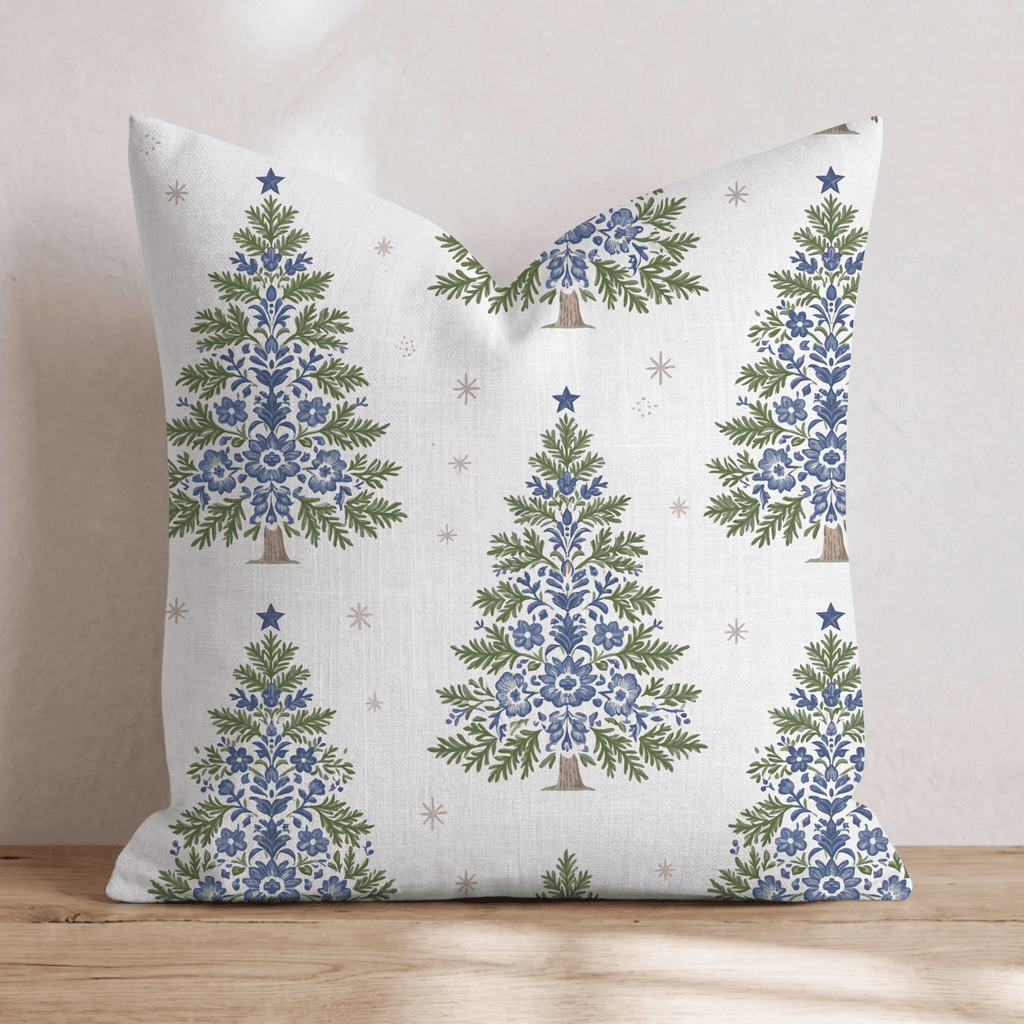 Delft Fir Throw Pillow throw pillow - Hillcroft Home