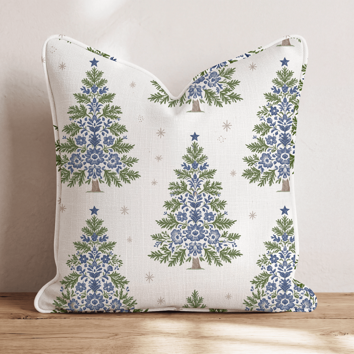 Delft Fir Throw Pillow throw pillow - Hillcroft Home