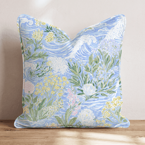 Delicate Waves Throw Pillow - Hillcroft Home