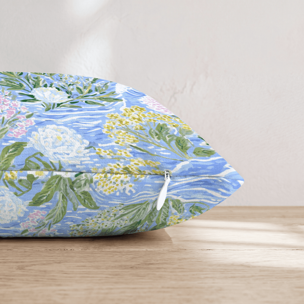 Delicate Waves Throw Pillow - Hillcroft Home