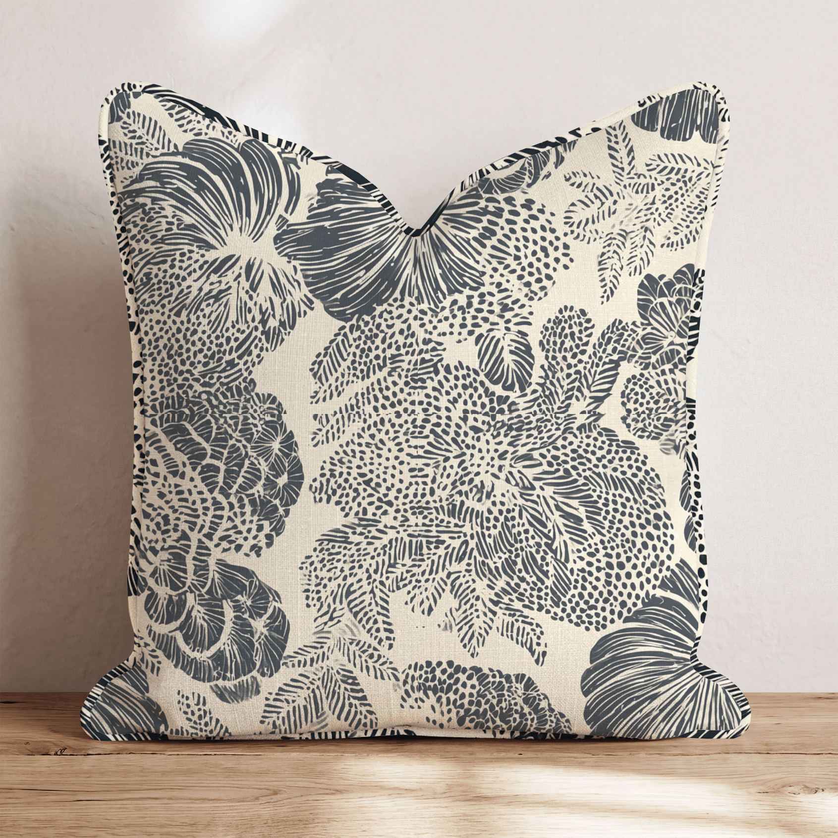 Dense Frond Throw Pillow - Hillcroft Home