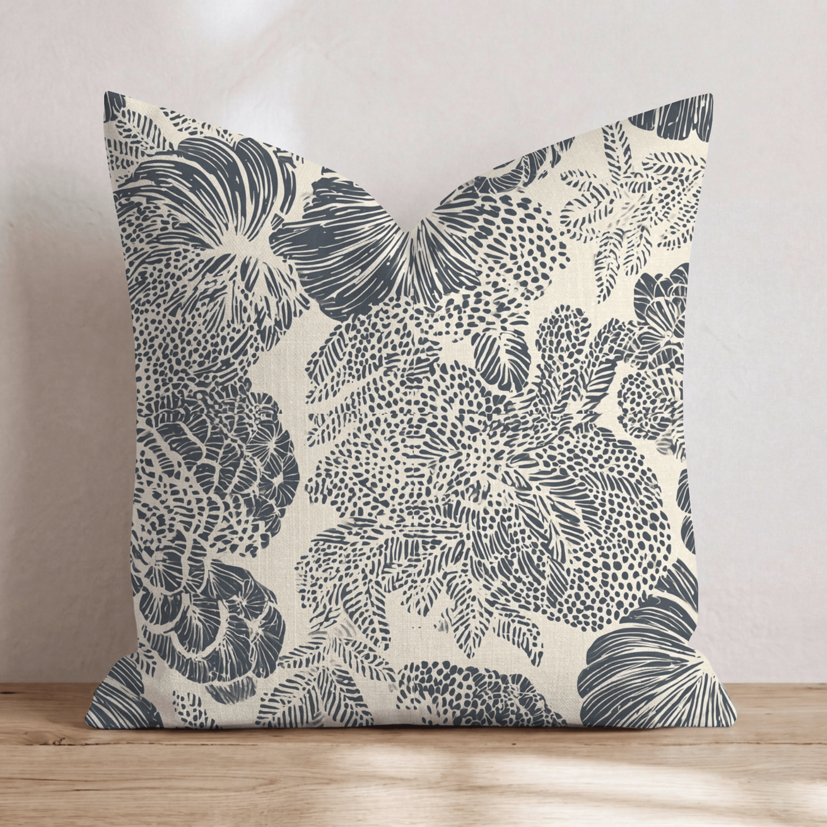 Dense Frond Throw Pillow - Hillcroft Home
