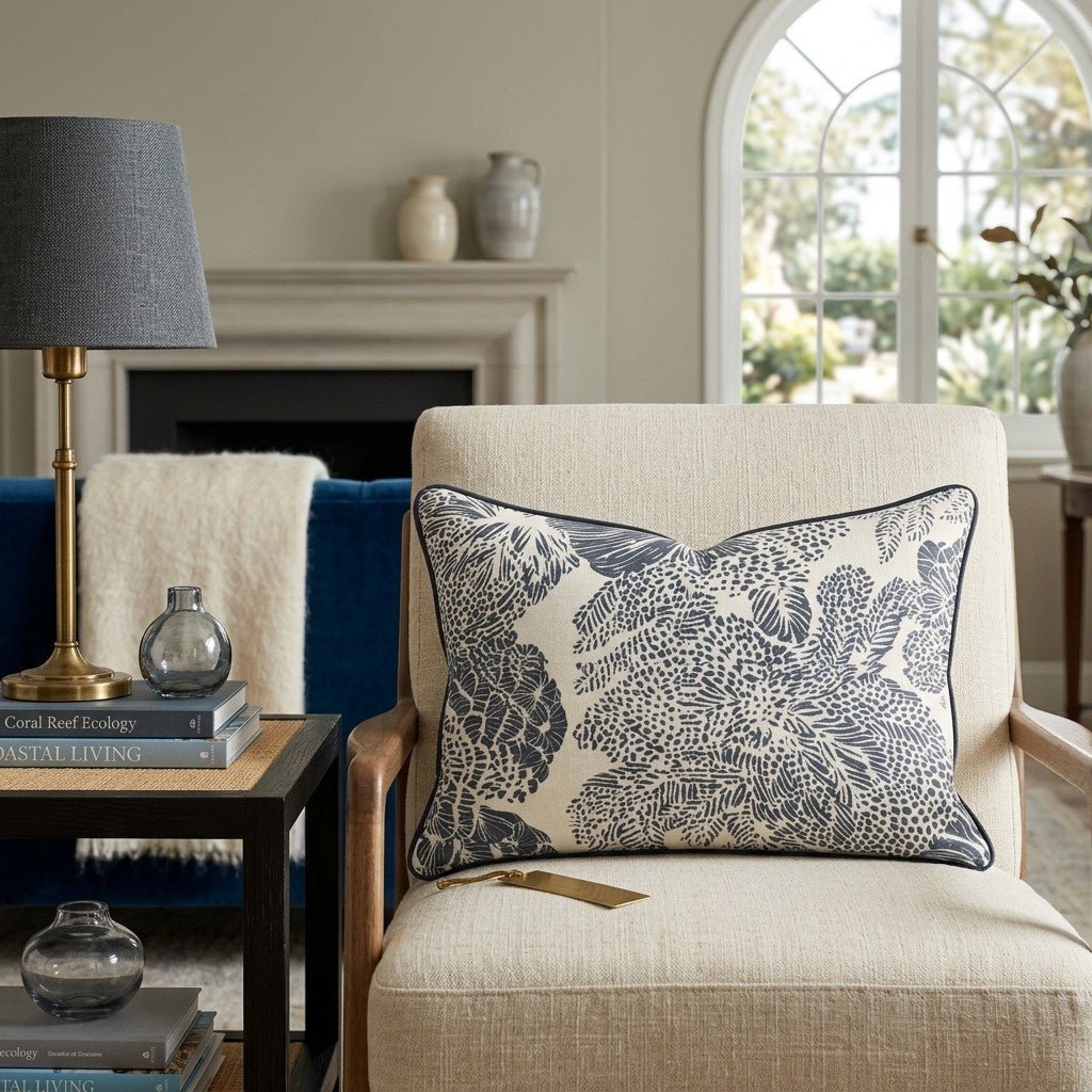 Dense Frond Throw Pillow - Hillcroft Home
