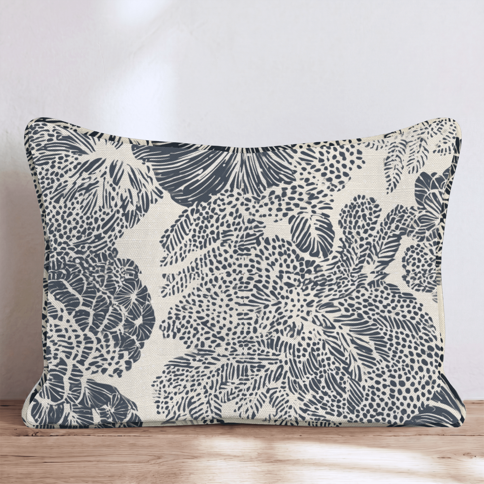 Dense Frond Throw Pillow - Hillcroft Home