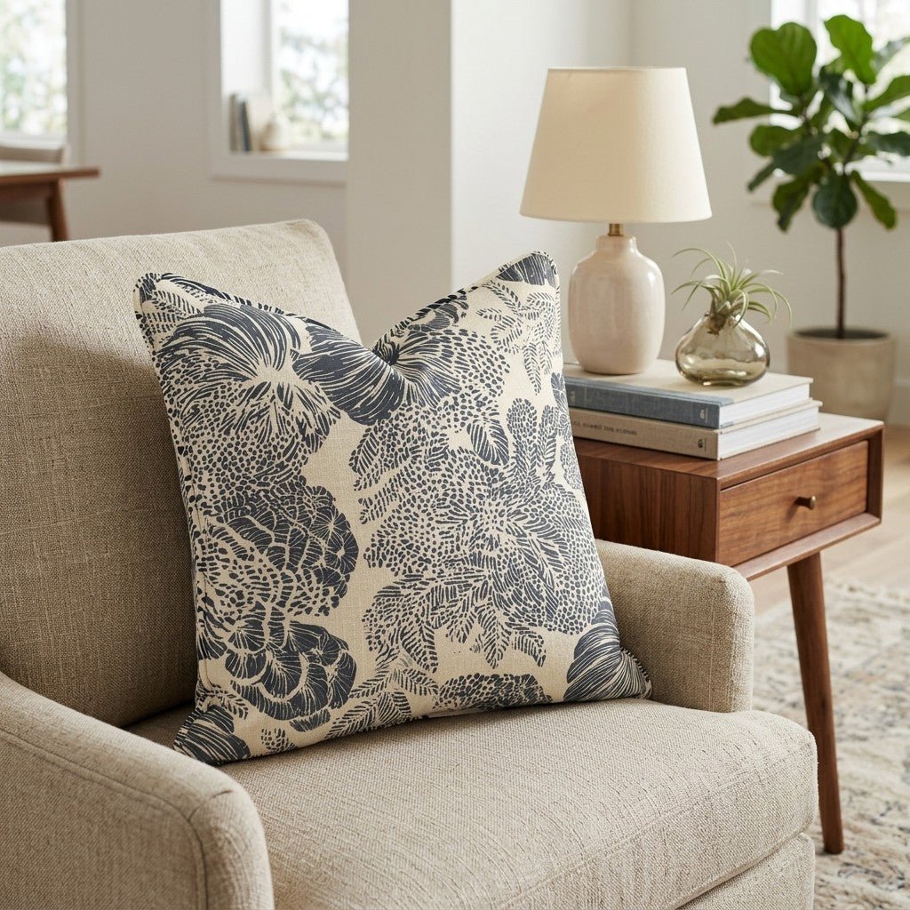 Dense Frond Throw Pillow - Hillcroft Home