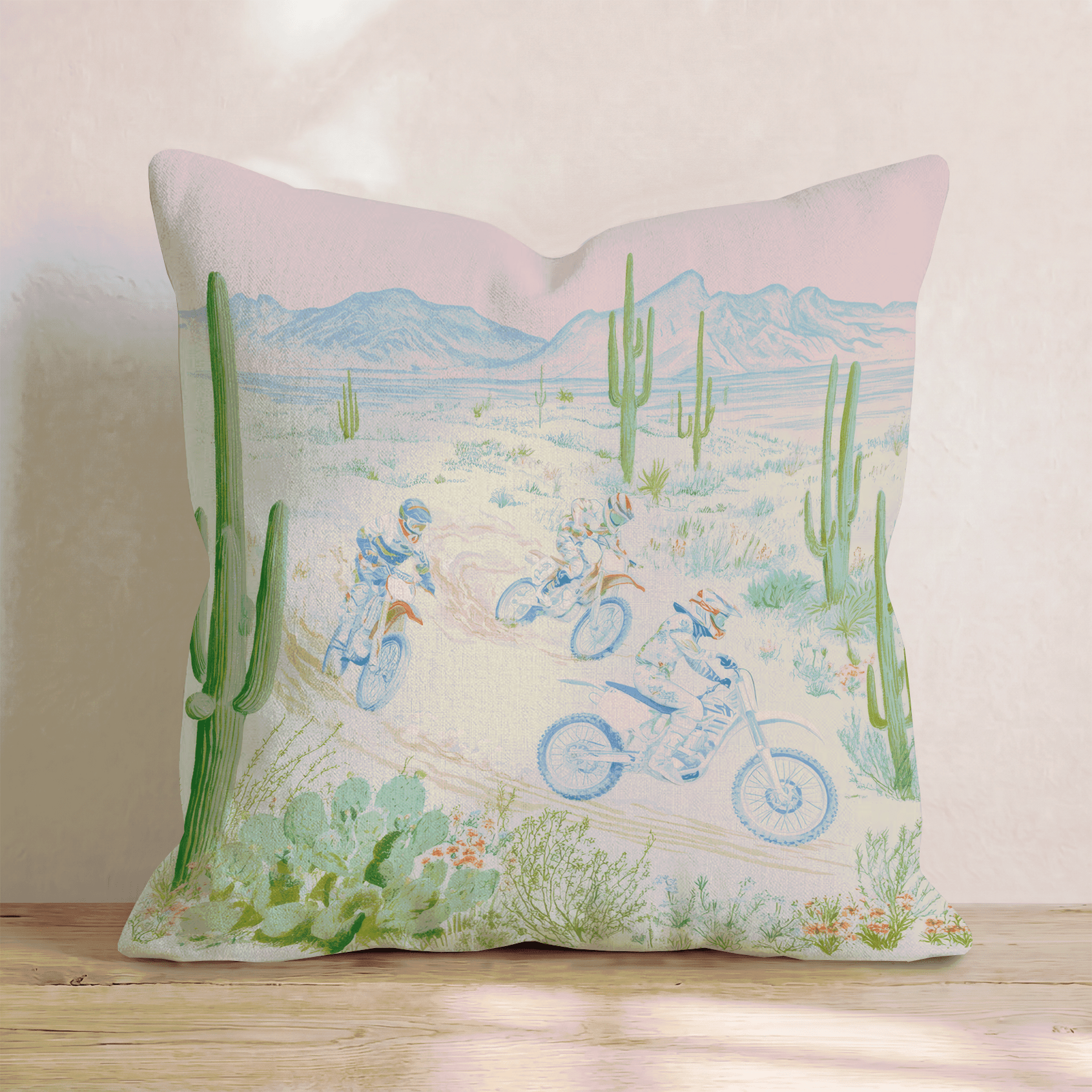 Desert Races Throw Pillow - Hillcroft Home