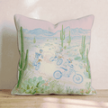 Desert Races Throw Pillow - Hillcroft Home