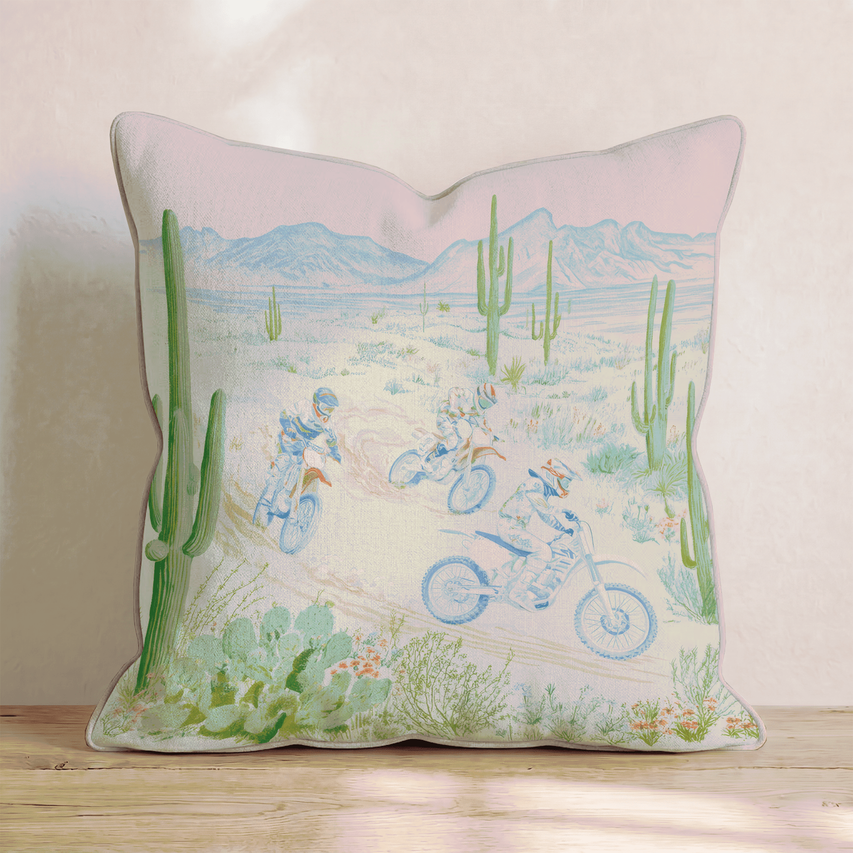 Desert Races Throw Pillow - Hillcroft Home