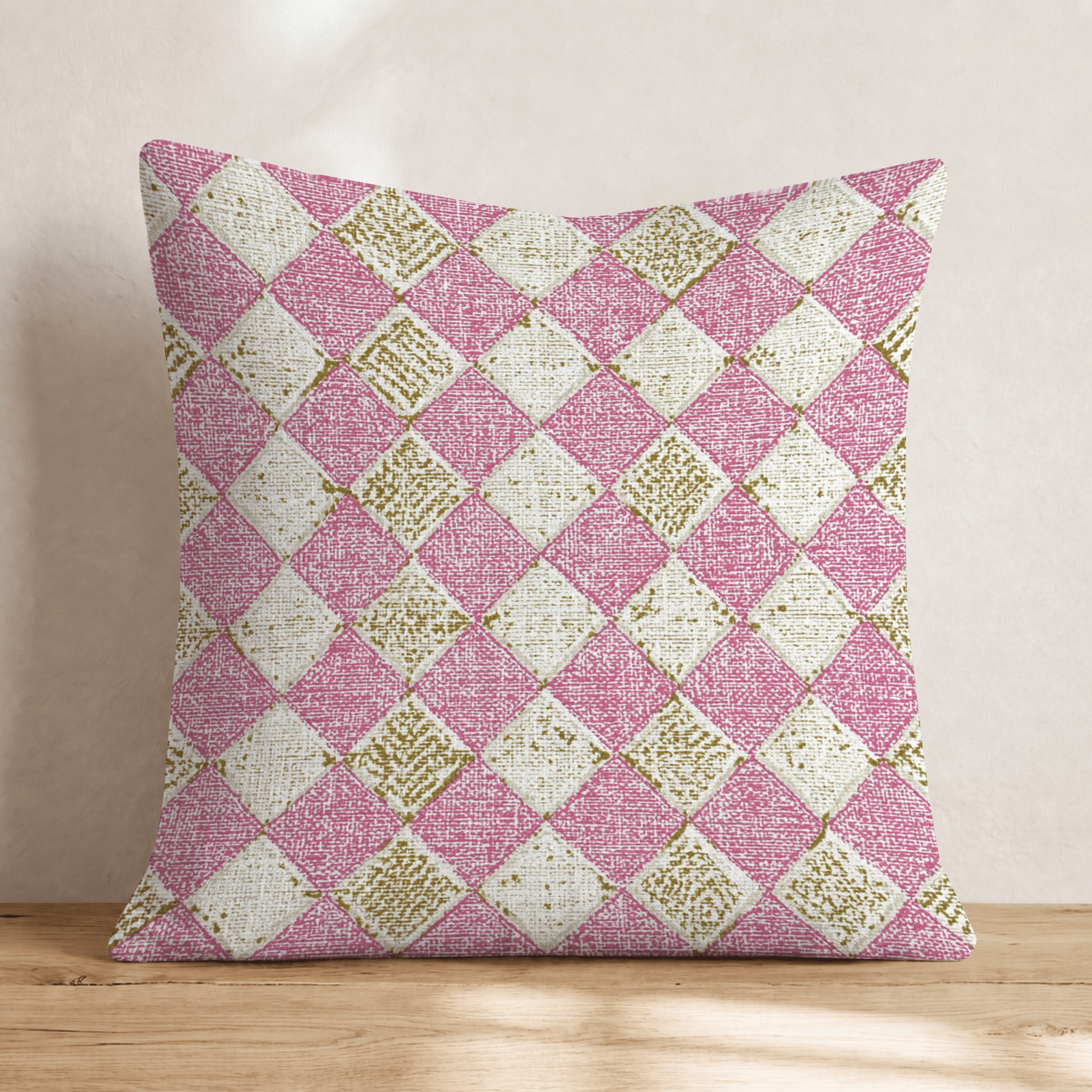 Diamond Checkers Throw Pillow - Hillcroft Home