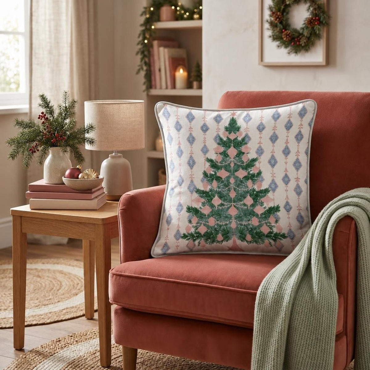 Diamond Darling Tree Throw Pillow throw pillow - Hillcroft Home