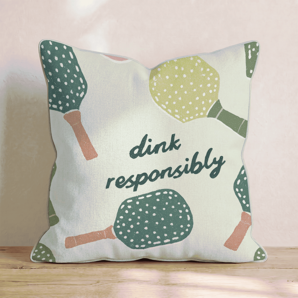 Dink Responsibly Throw Pillow - Hillcroft Home