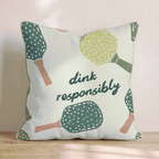 Dink Responsibly Throw Pillow - Hillcroft Home