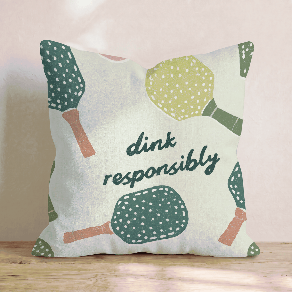 Dink Responsibly Throw Pillow - Hillcroft Home