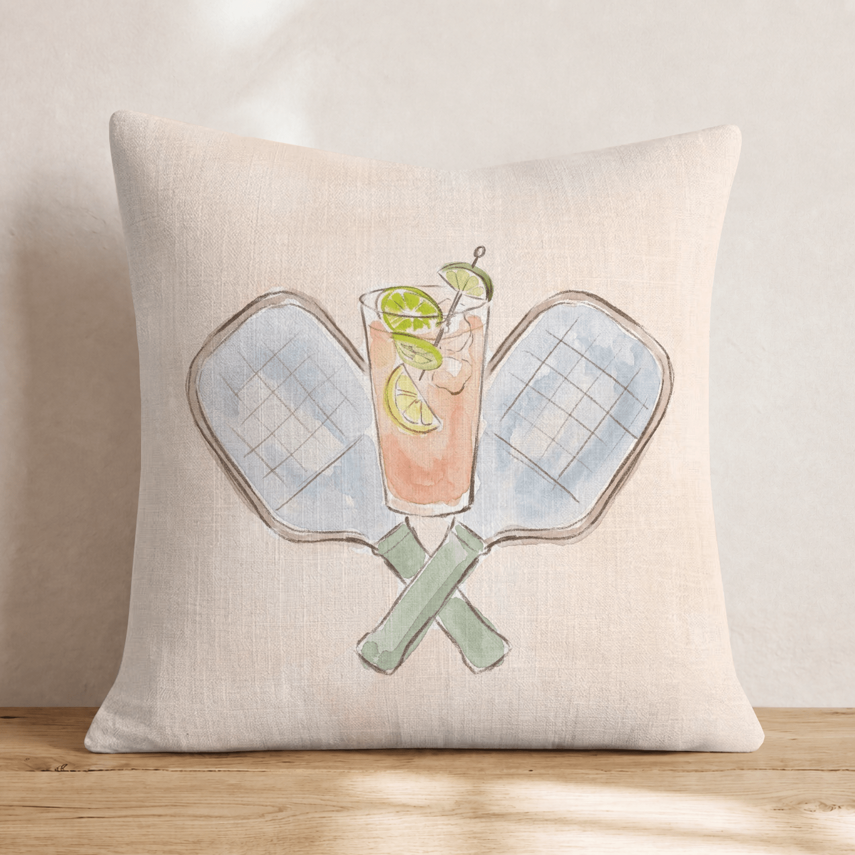 Dinks 'n' Drinks Throw Pillow - Hillcroft Home