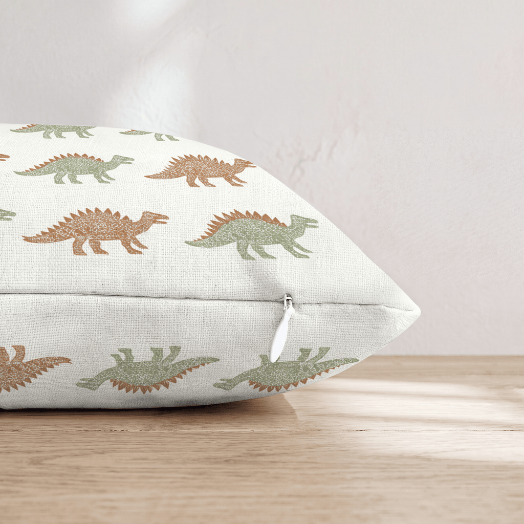 Dinosaur Repeat Throw Pillow - Hillcroft Home