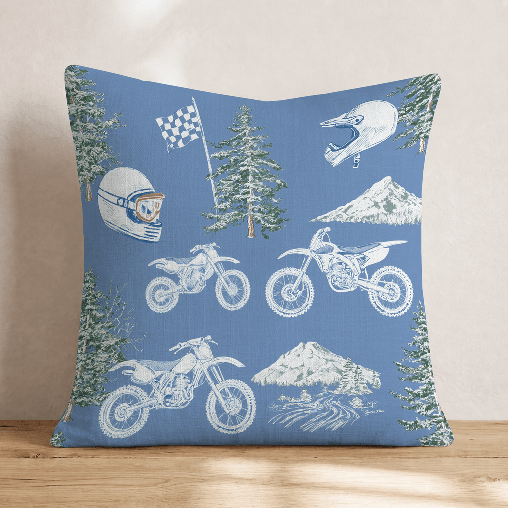 Dirt Bike Haven Throw Pillow - Hillcroft Home