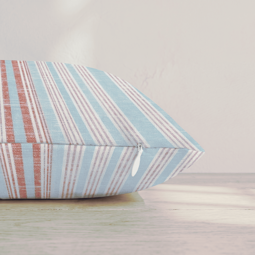 Distressed American Stripes Throw Pillow throw pillow - Hillcroft Home