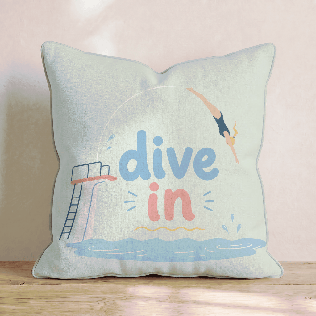 Dive In Throw Pillow - Hillcroft Home