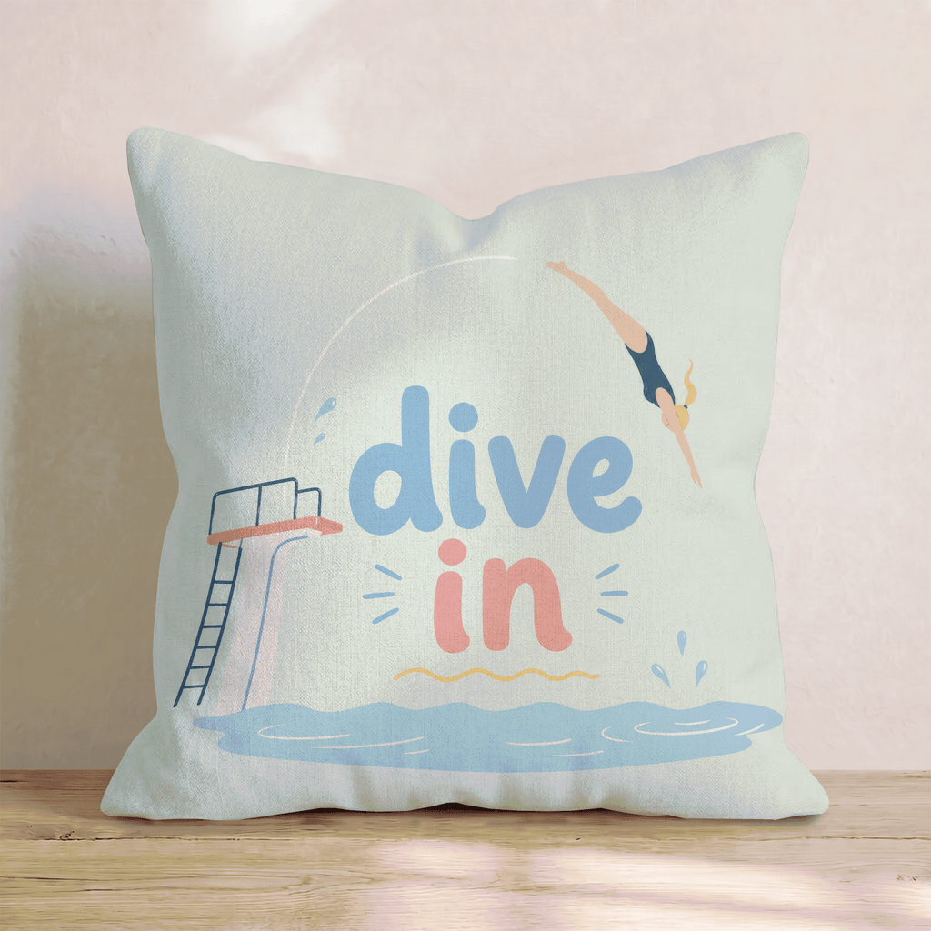 Dive In Throw Pillow - Hillcroft Home