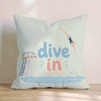 Dive In Throw Pillow - Hillcroft Home