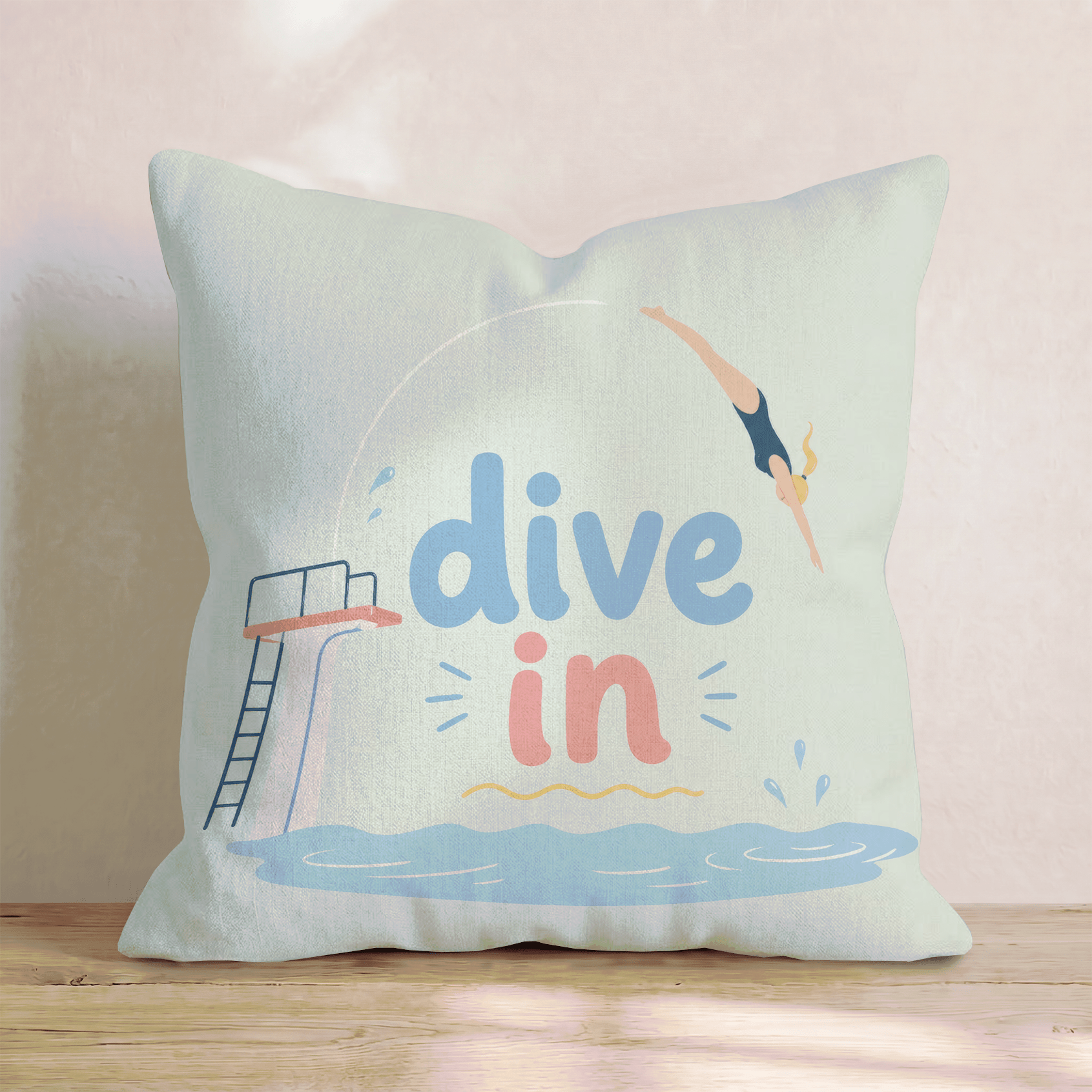 Dive In Throw Pillow - Hillcroft Home