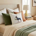 Doberman Matcha Throw Pillow - Hillcroft Home