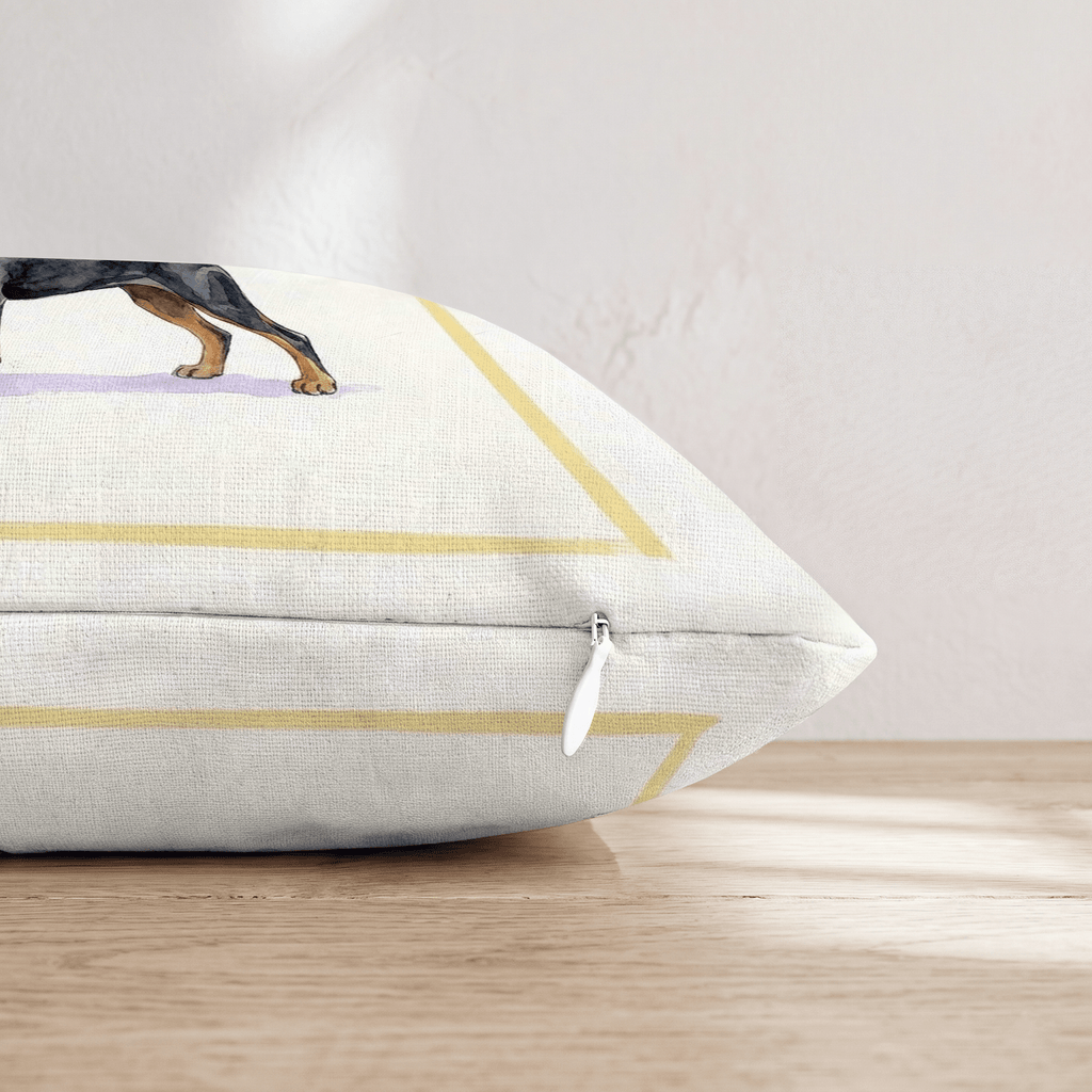Doberman Matcha Throw Pillow - Hillcroft Home