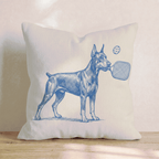 Doberman Pickleball Throw Pillow - Hillcroft Home