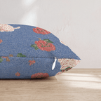 Doodle and Jackolantern Blue Throw Pillow - Hillcroft Home