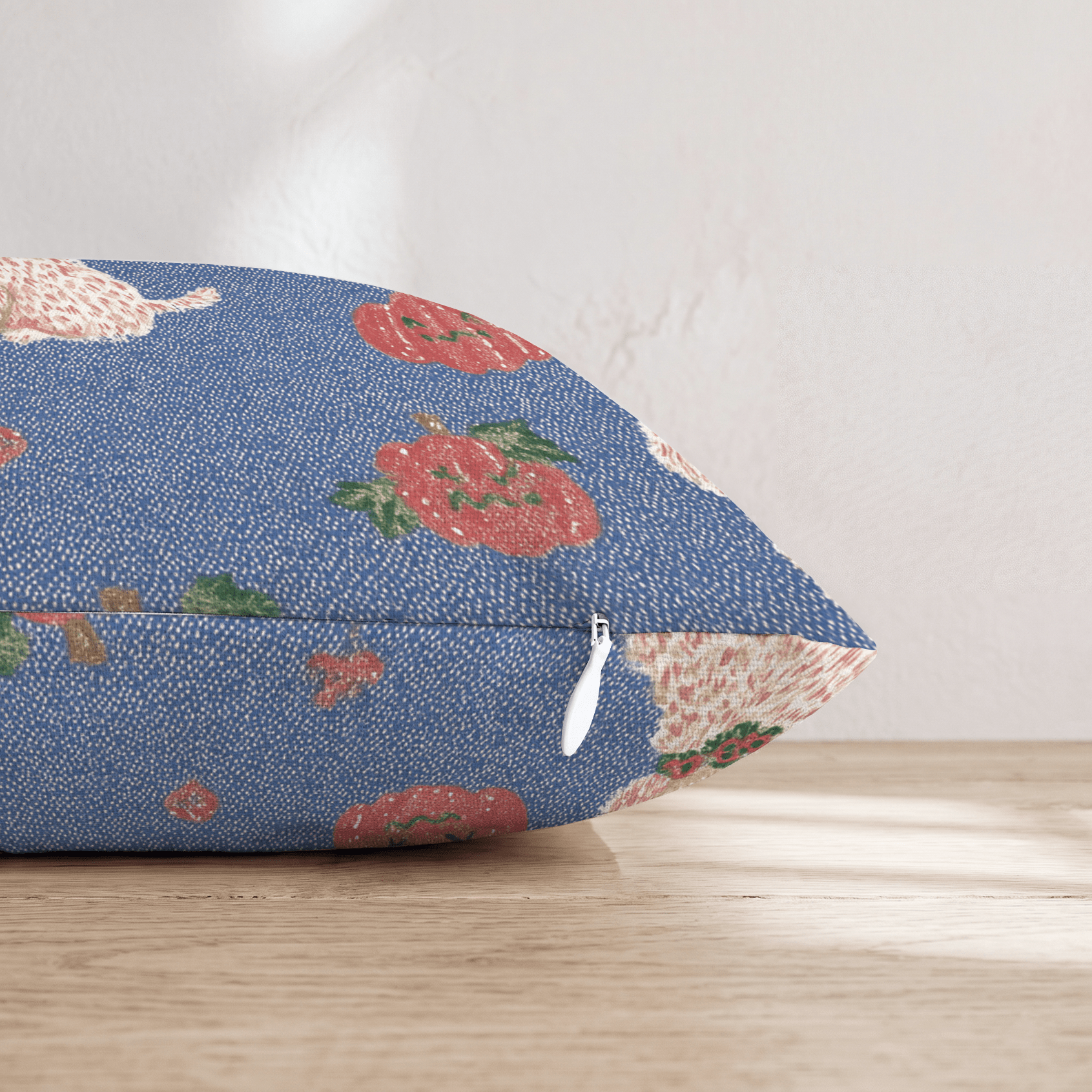 Doodle and Jackolantern Blue Throw Pillow - Hillcroft Home