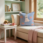 Doodle and Jackolantern Blue Throw Pillow - Hillcroft Home