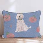 Doodle and Jackolantern Blue Throw Pillow - Hillcroft Home
