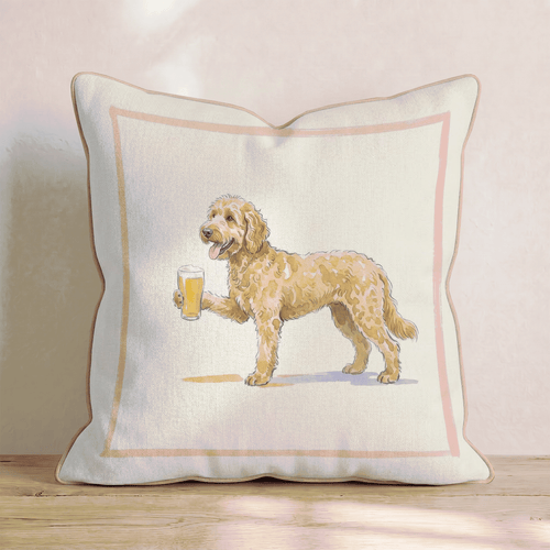 Doodle Lager Throw Pillow - Hillcroft Home