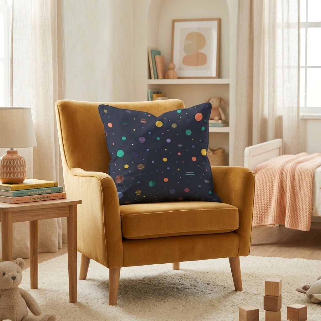 Dot Galaxy Dark Throw Pillow - Hillcroft Home
