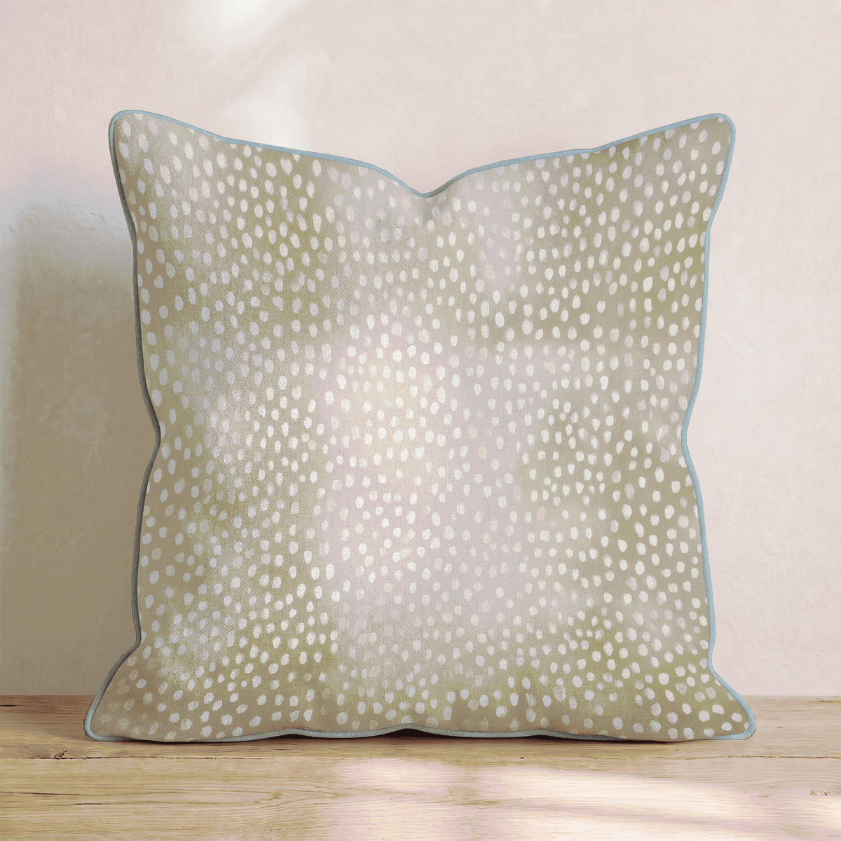 Dotted Powder Fawn Throw Pillow throw pillow - Hillcroft Home