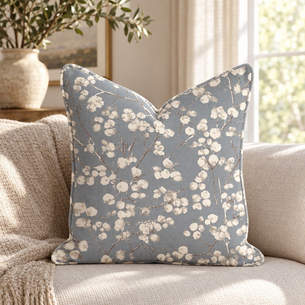 Dove Blossom Branch Throw Pillow throw pillow - Hillcroft Home