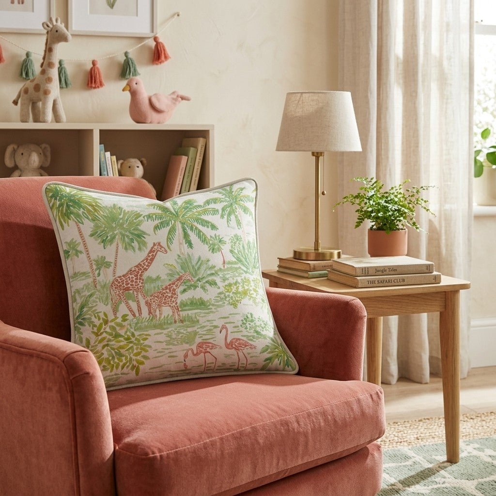 Drawn Safari Throw Pillow - Hillcroft Home