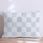 Dreamy Blue Check Throw Pillow - Hillcroft Home