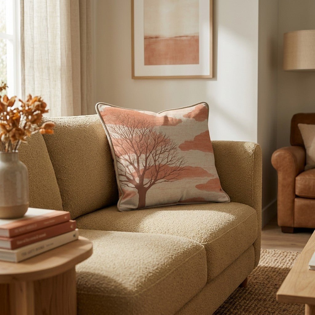 Drifting Clouds Autumn Throw Pillow - Hillcroft Home