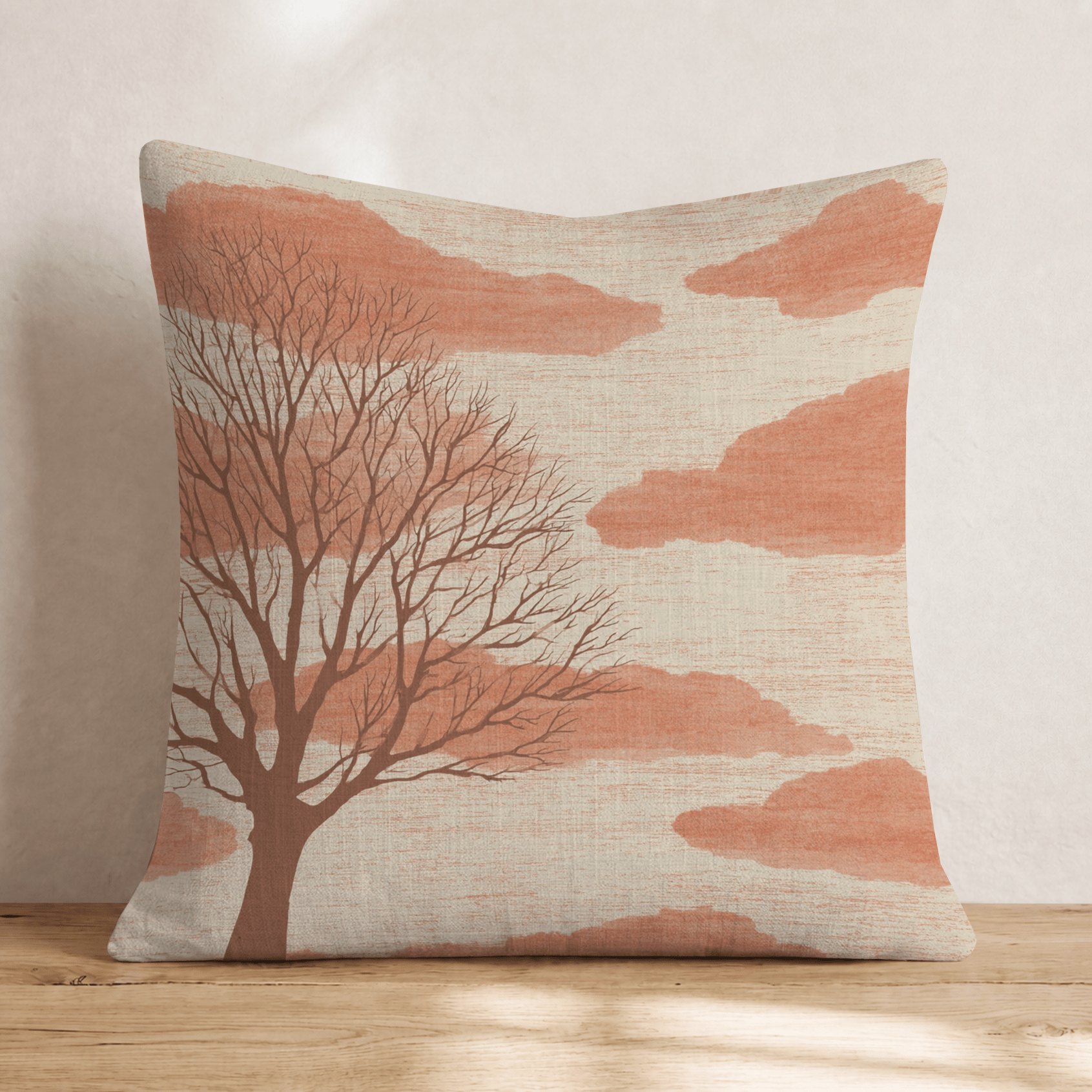 Drifting Clouds Autumn Throw Pillow - Hillcroft Home
