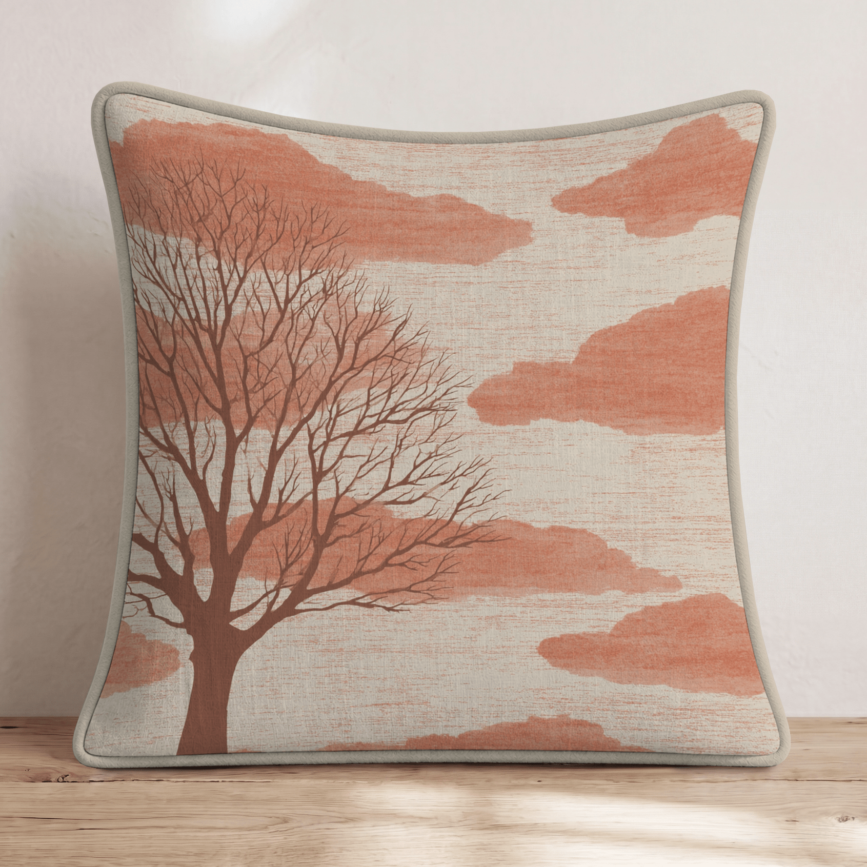 Drifting Clouds Autumn Throw Pillow - Hillcroft Home