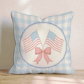 Dual Banners Throw Pillow - Hillcroft Home