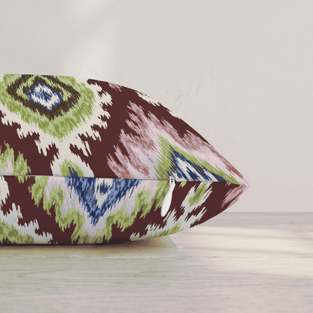 Dubai Chocolate Ikat Throw Pillow throw pillow - Hillcroft Home