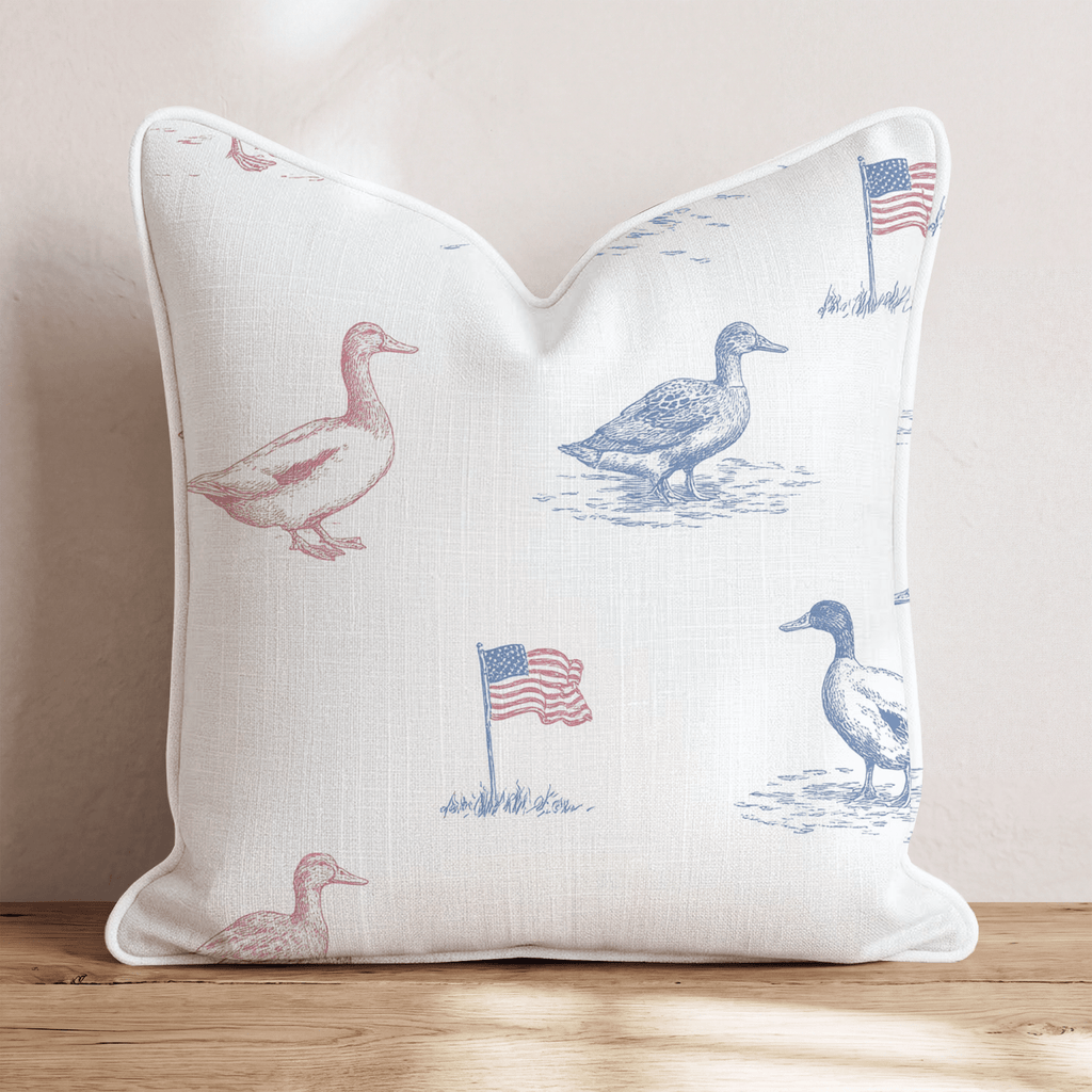 Duck, Duck, America Throw Pillow - Hillcroft Home