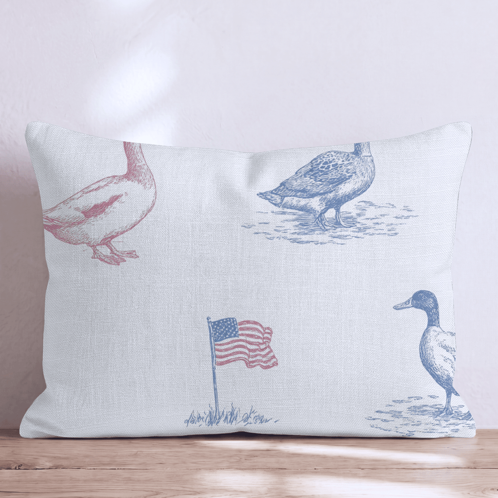 Duck, Duck, America Throw Pillow - Hillcroft Home